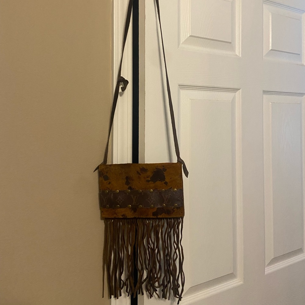 Upcycled Louis Vouton Crossbody Purse